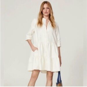 Apiece Apart Maurino Drop Waist Dress in cream